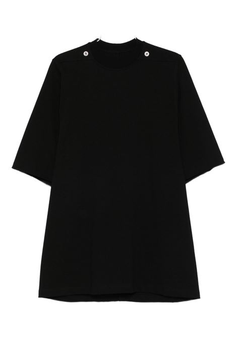 T-shirt in cotone biologico con borchie in nero Rick owens - uomo RICK OWENS | RU02E1249BAES209